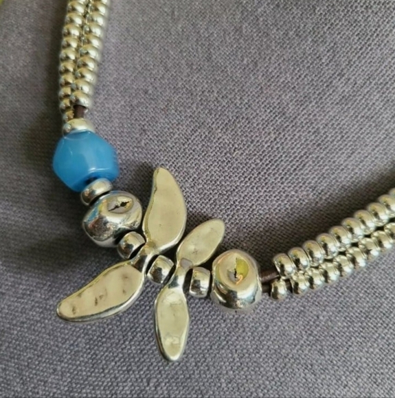 Dragonfly • Bohemian Necklace • Blue Stone - Picture 6 of 12